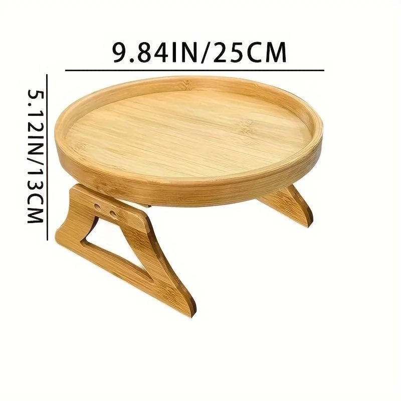 Wooden Clip-On Sofa Armrest Tray | Snacks, Drinks & Remotes