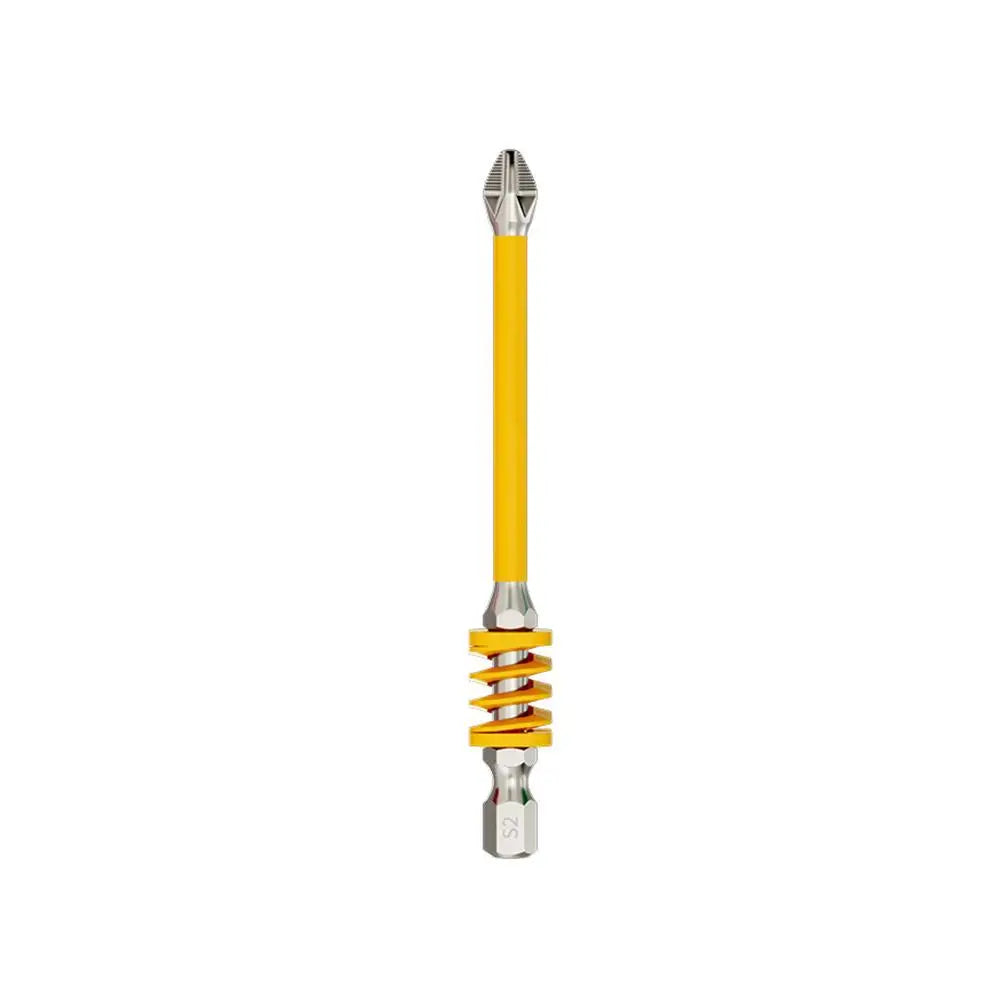 Rainbow Spring Screwdriver Bit 65mm/90mm/110mm Strong Magnetic Anti-Slip Cross Phillips Head for Electric Drill Screwdrivers Peaceful Pleasures Health and Wellness Yellow