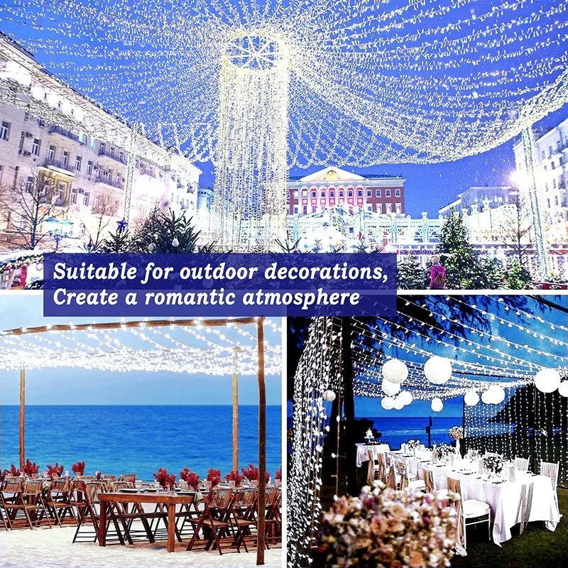 Solar String Fairy Lights Outdoor – 8 Mode IP66 Waterproof