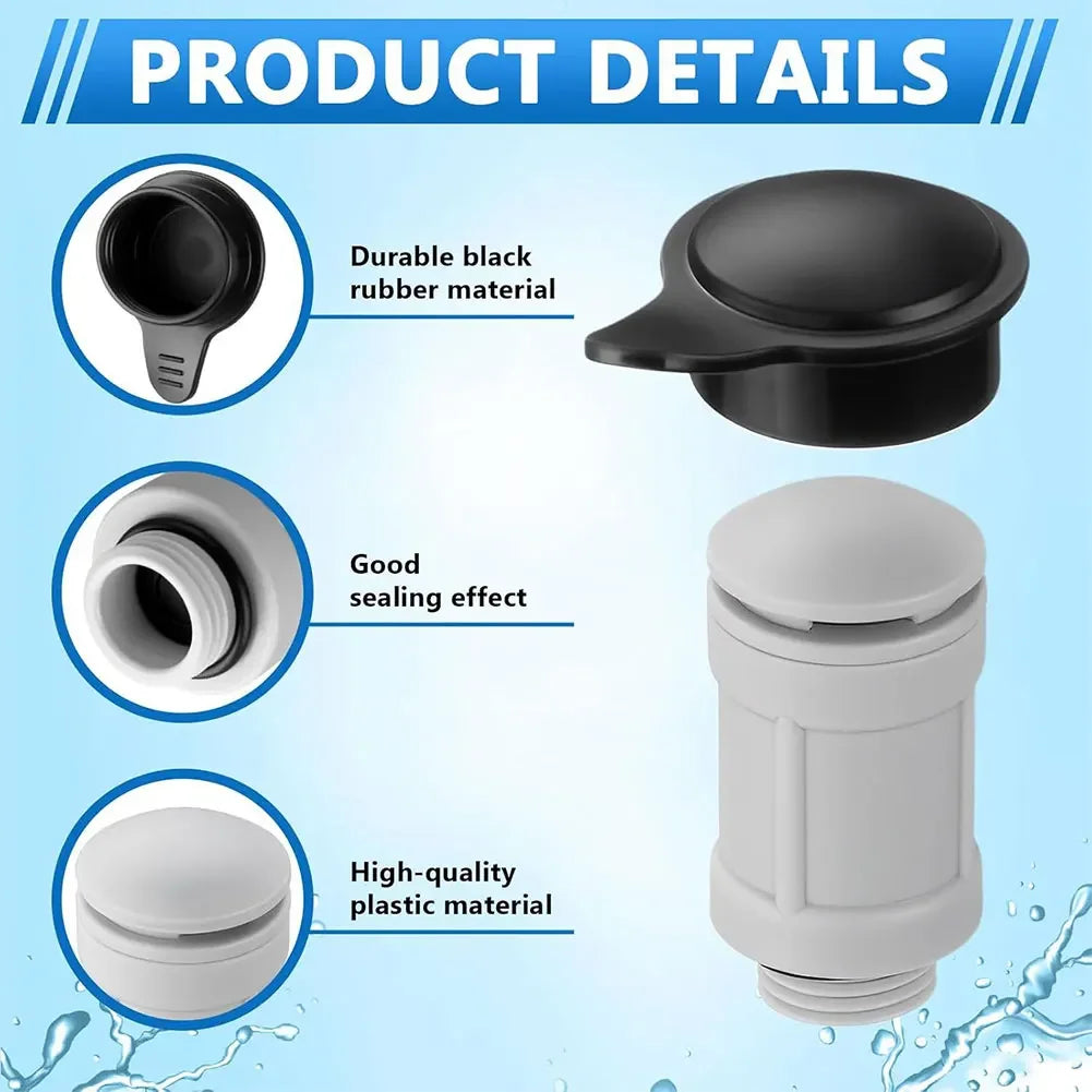 1-10X 12363 12373 Air Jet Valve & Air Jet Valve Cap Fit for Intex Above Ground Pool Inlet for 26165EH, 26167EHJAS Pool Accessory Peaceful Pleasures Health and Wellness