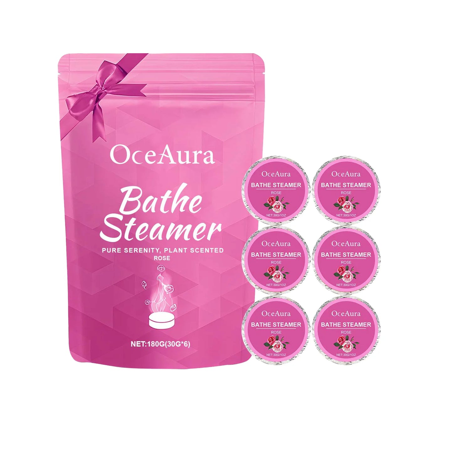 OceAura Rose Aromatherapy Shower Steamers | Home Spa Gift Set