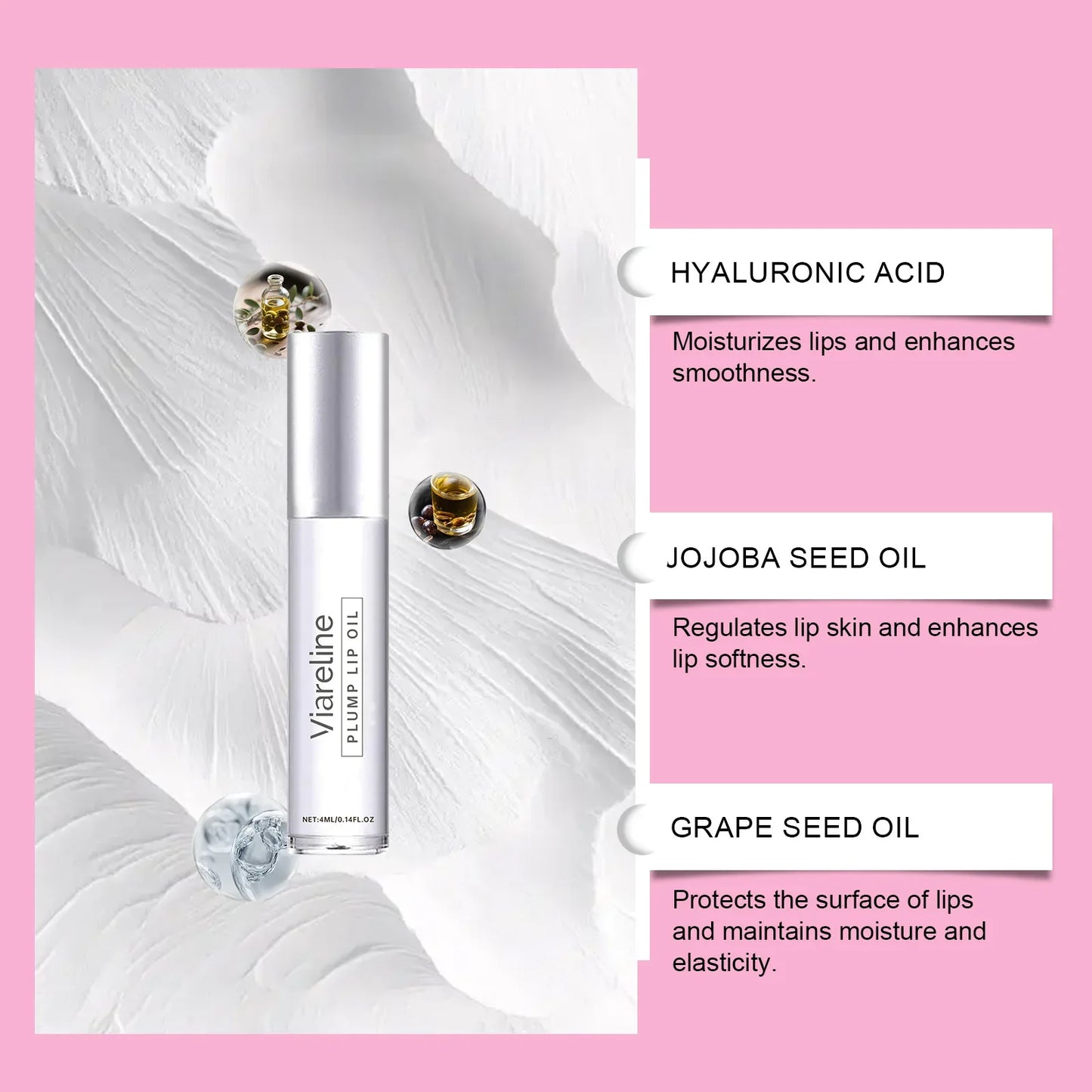 VIARELINE Moisturizing Lip Oil Balm – Healing & Non-Greasy