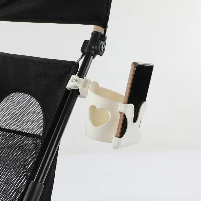 2-in-1 Stroller Cup & Phone Holder – Universal Clip-On