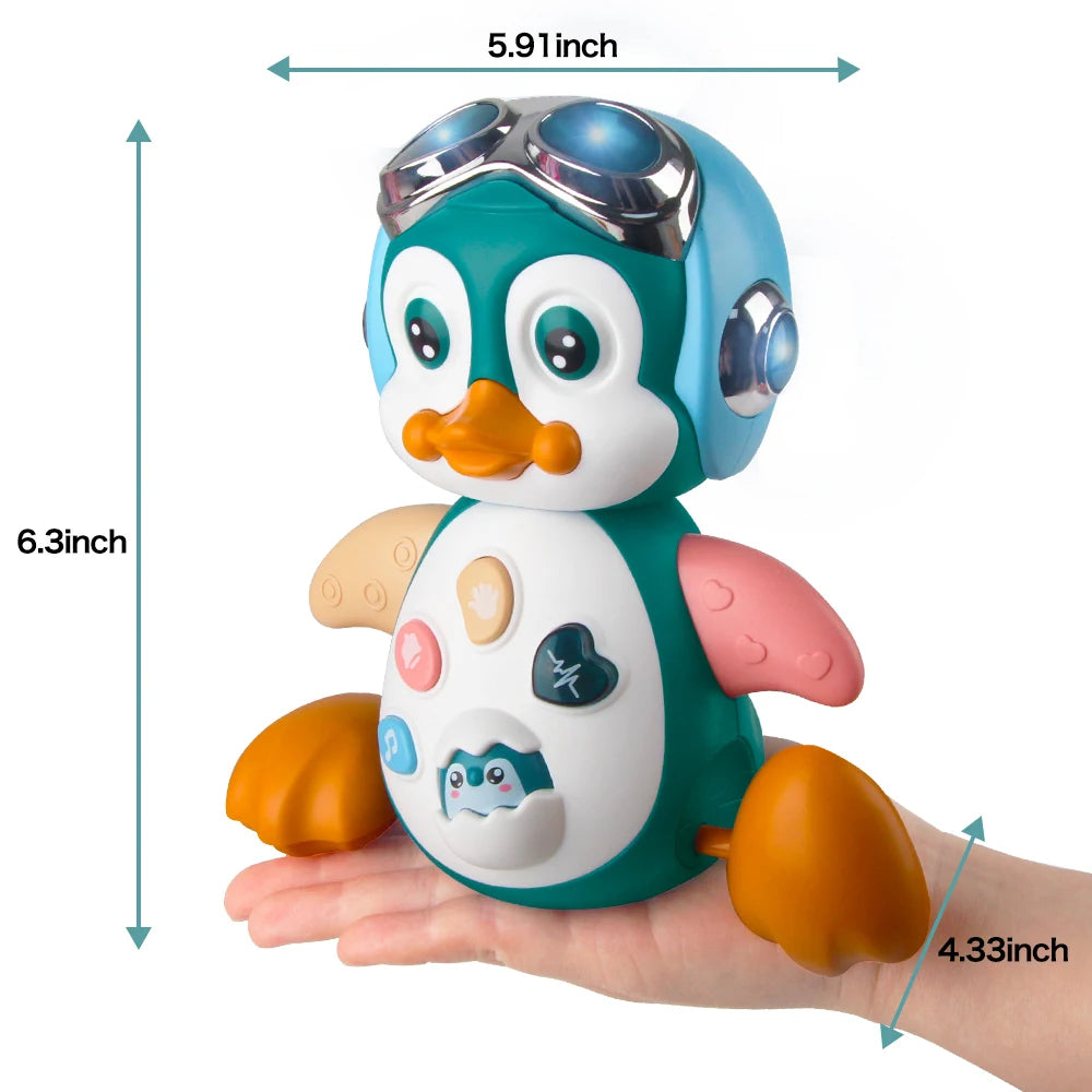 Baby Crawling Toys Musical Penguin Infant Moving Walking Dancing