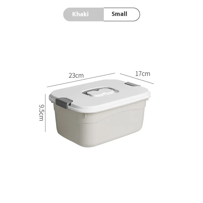Large 60L Foldable Plastic Storage Bin with Lid & Handles