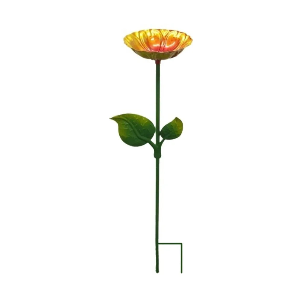 Iron Flower Bird Bath – Large Capacity Garden Dish | Oasis