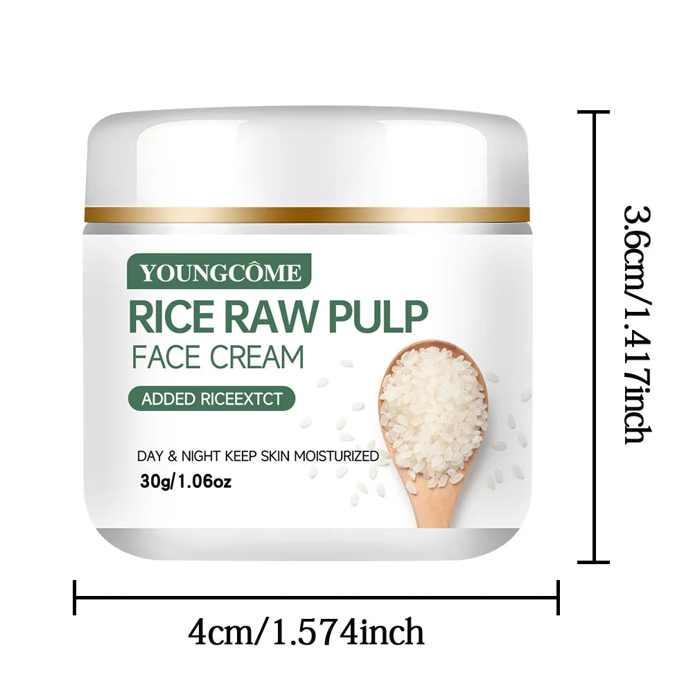 YOUNGCOME Rice Raw Pulp Face Cream – Anti-Aging Moisturiser Anti-Aging Face Cream Peaceful Pleasures Health and Wellness 30g