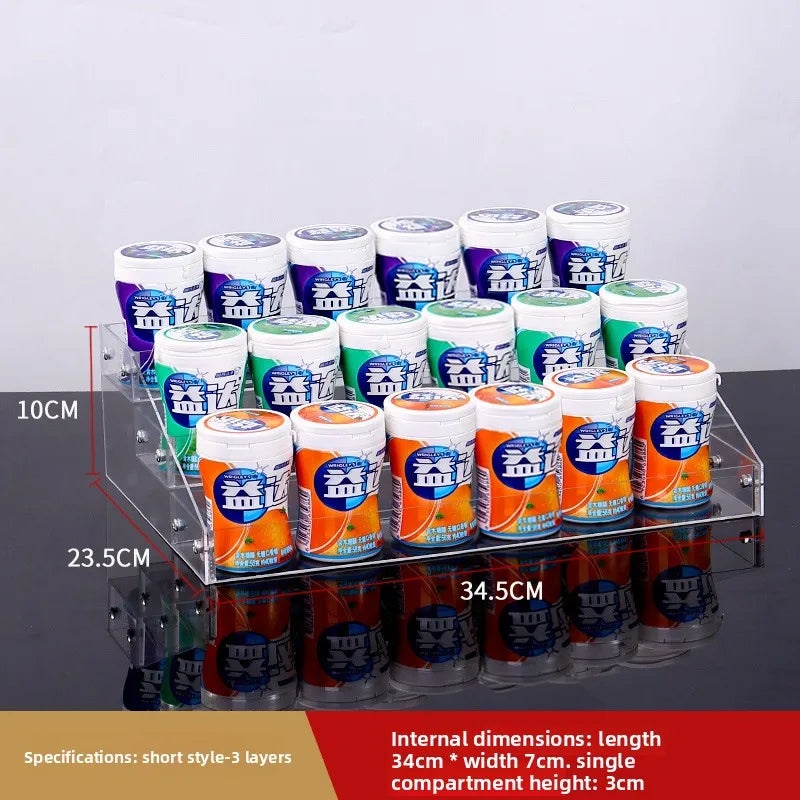 Multi-Layer Acrylic Desktop Display Rack & Organizer Shelf