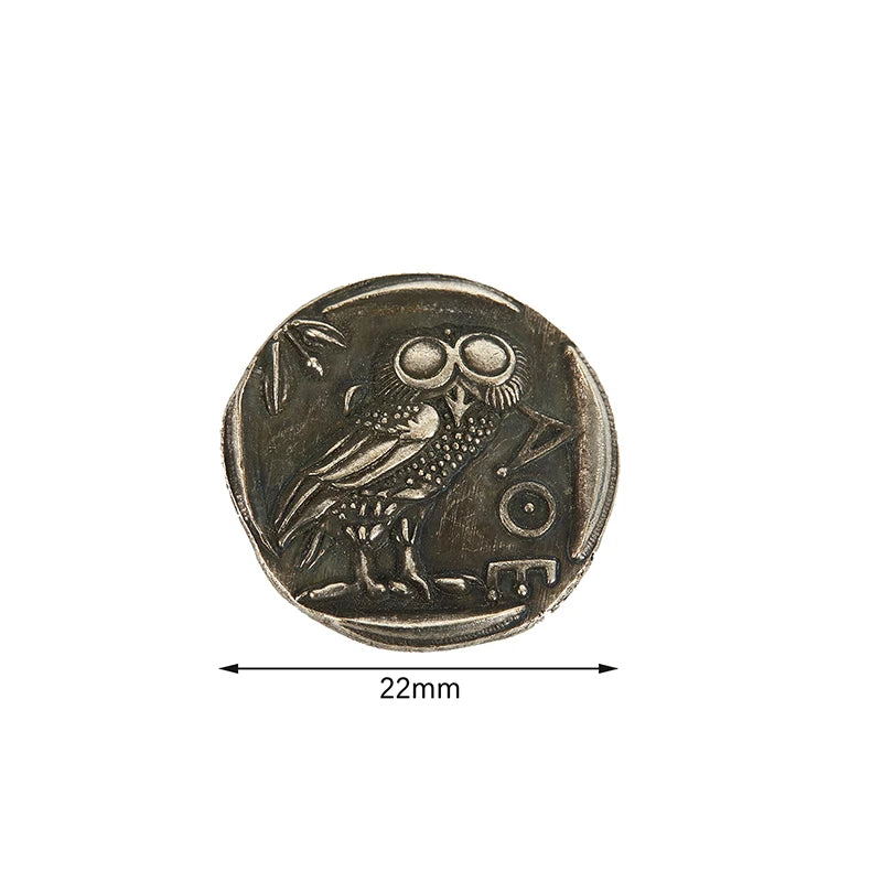 1Pc Vintage Coin Ancient Greek Commemorative Coin Collection Home Decoration Commemorative Coins Gift Crafts Peaceful Pleasures Health and Wellness