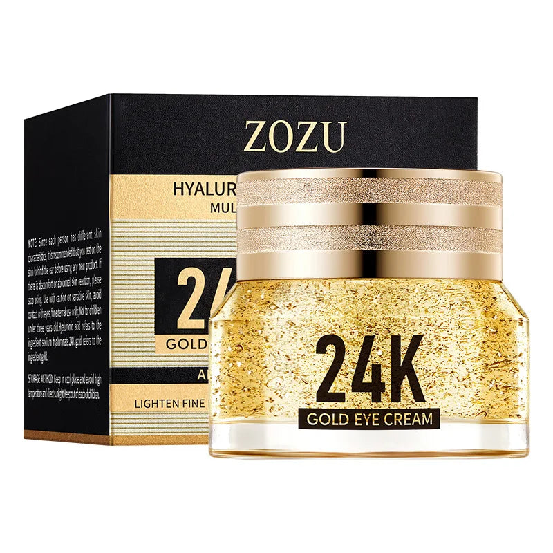 24K Gold Hyaluronic Acid Eye Cream – Dark Circles & Bags