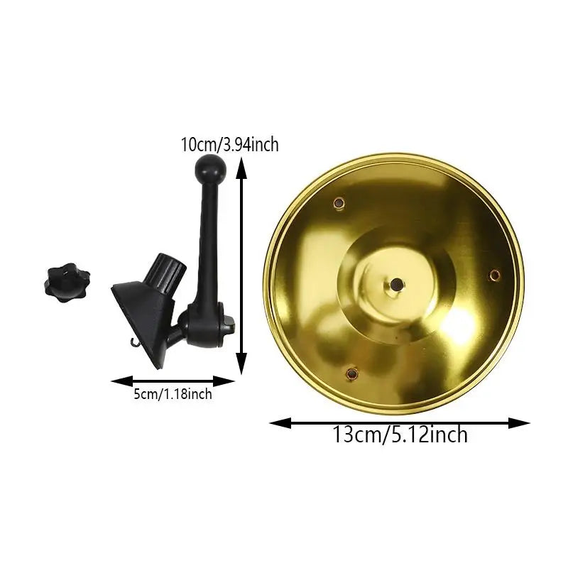 Car Air Outlet Decoration Knob Flexible Adjustment 360° Car Percussion Cymbal Decoration High-end Feel (with a Universal Head) Peaceful Pleasures Health and Wellness golden