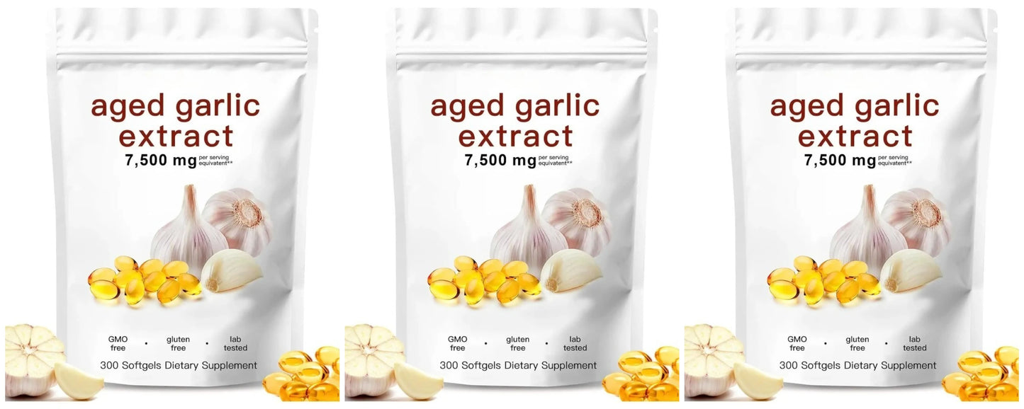 Aged Garlic Extract 300 Capsules – Odorless, Organic, Non-GMO