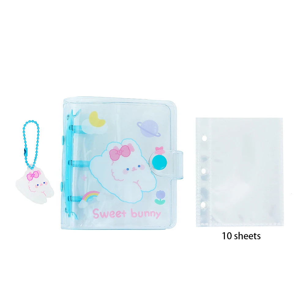 Cute Bear PVC Three Hole Loose Leaf Album Transparent Cartoon