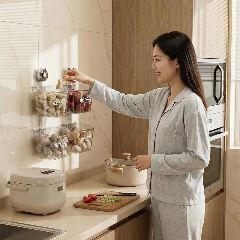 1PC Non perforated storage basket rotating suction cup easy to install storage box kitchen and bathroom storage multifunctional Peaceful Pleasures Health and Wellness