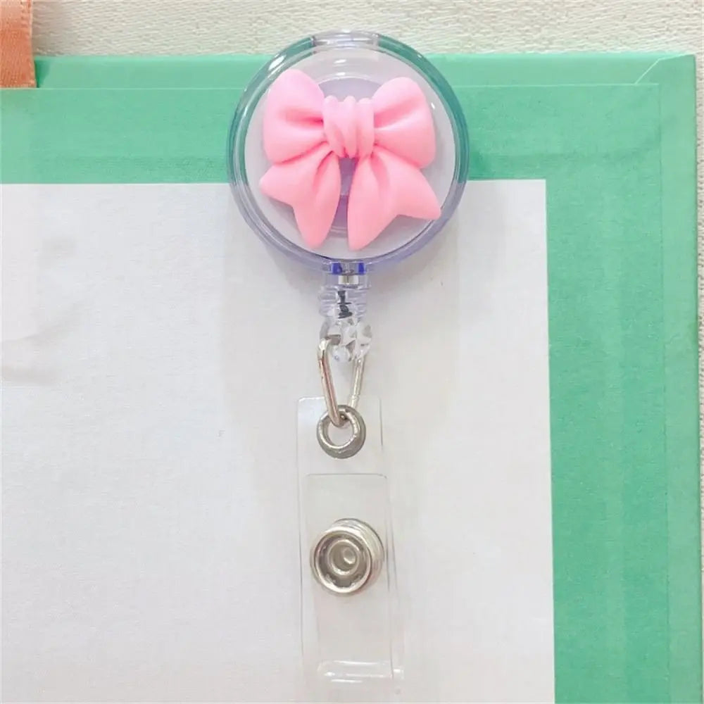 Cute ABS Card Holder Name Tag Nurse Doctor Cartoon ID Card Clips Retractable Badge Reel Badge Holder Name Card Holder Peaceful Pleasures Health and Wellness 14