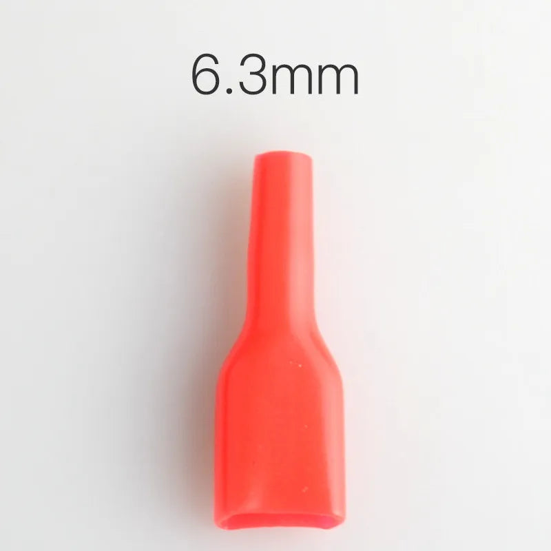 50pcs 2.8/4.8/6.3 Cover Case for 2.8mm 4.8mm 6.3mm Crimp Terminal Spade Connector Terminal Cap Peaceful Pleasures Health and Wellness 6.3mm Red