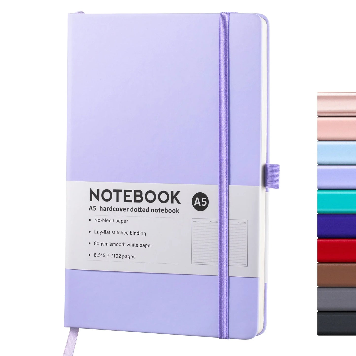 Hardcover A5 A6 Notebook Elastic Band PU Leather Journal Office