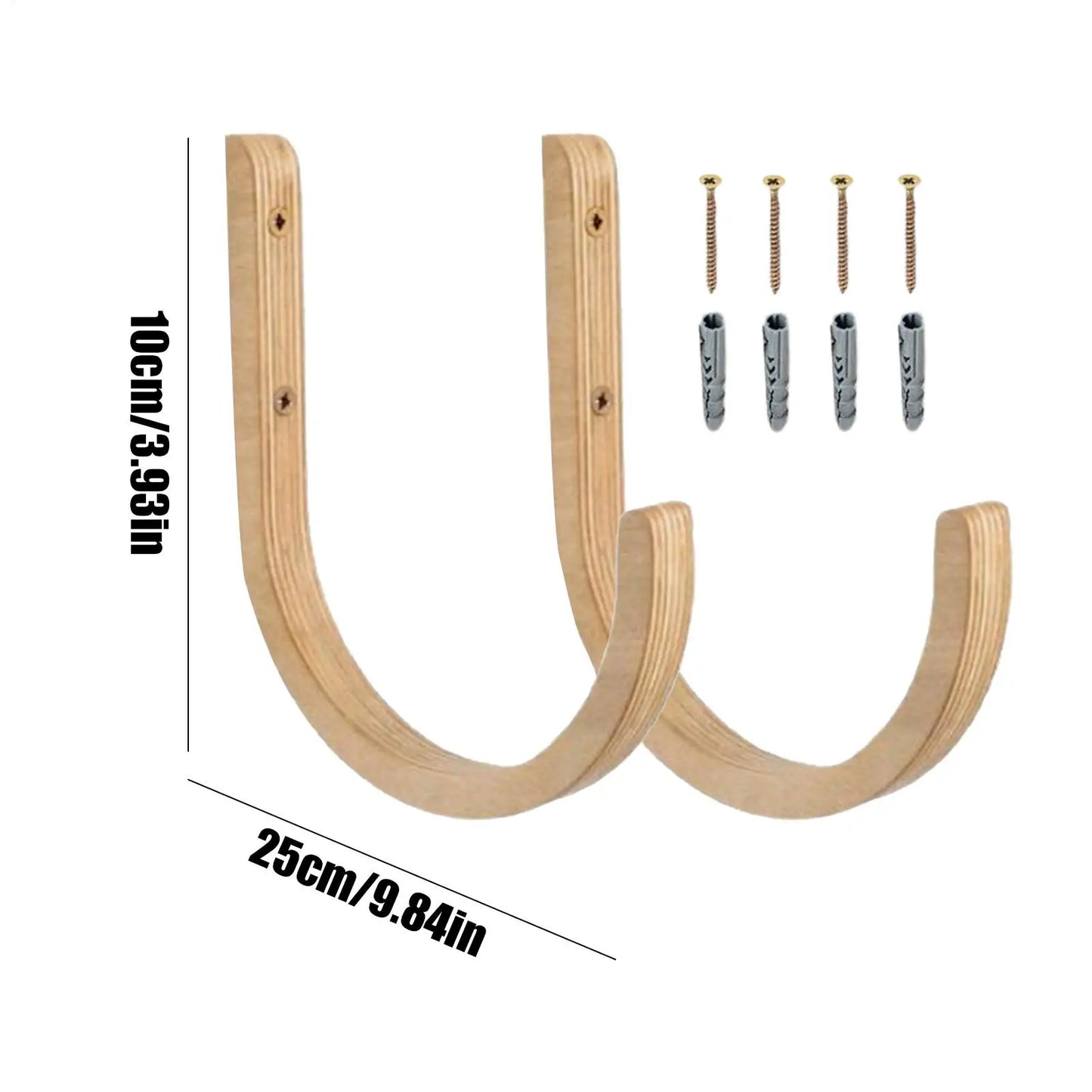 Yoga Mat Organizer 2 Pieces Wooden With Screws Yoga Mat Wall Mount Storage Rack For Home Indoor Workout Equipment Resistance Peaceful Pleasures Health and Wellness