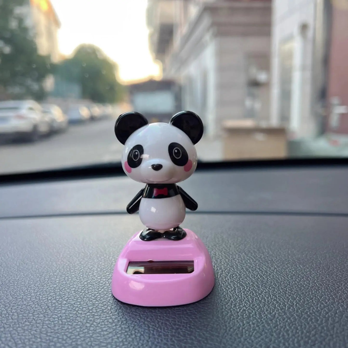 Solar Panda Car Dashboard Ornament – Swinging Doll Decor