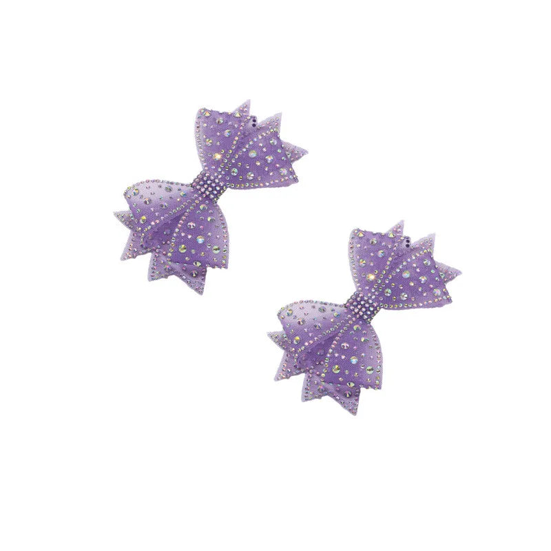 Rhinestone Bow Shoe Clips – Mesh Diamond Wedding Buckles