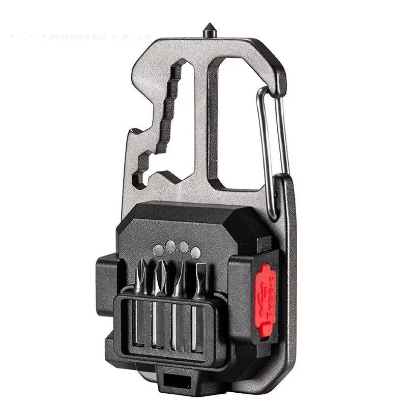 COB Keychain Work Light with Battery Display 8Mode Rechargeable High Lumens Portable LED Light for Camping Hiking Running Peaceful Pleasures Health and Wellness