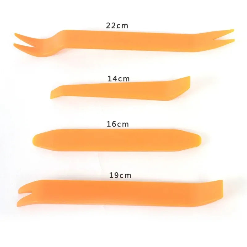 4-Piece Plastic Car Disassembly Tool Kit for Car Radio, Door Panel, Trim, Dashboard, Audio Removal and Installation Pry Kit Modification Set Peaceful Pleasures Health and Wellness
