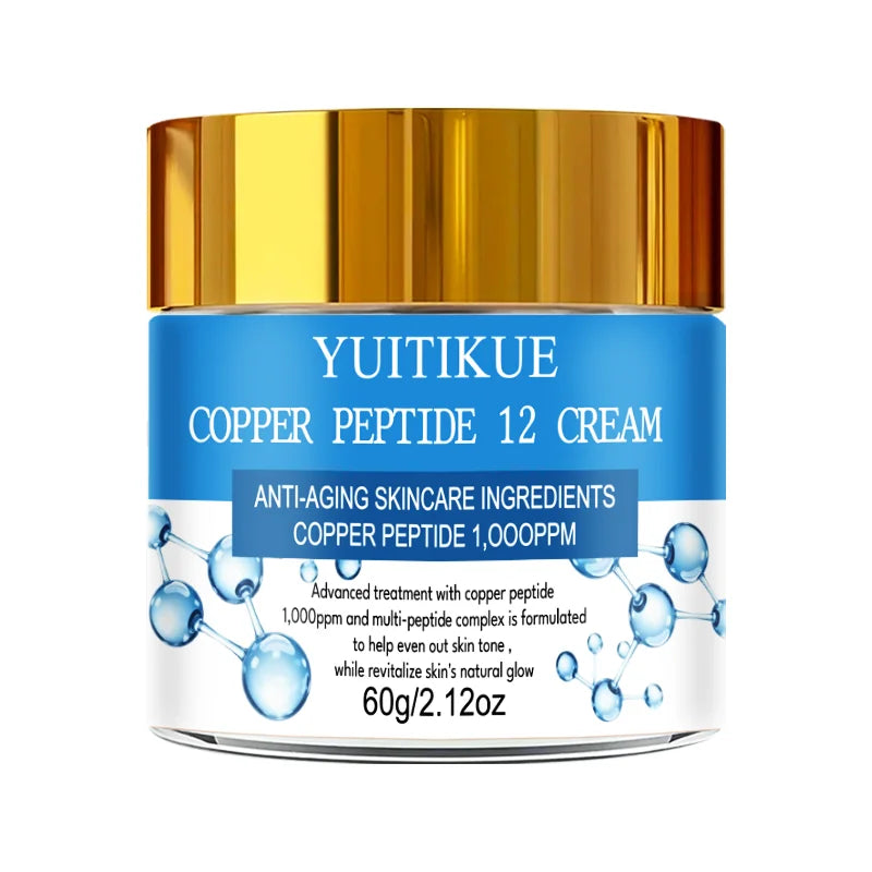 YUITIKUE Copper Peptide 12 Cream 60g 1000ppm Formula to Even Skin Tone & Revitalize Skin's Natural Glow Peaceful Pleasures Health and Wellness 1pc