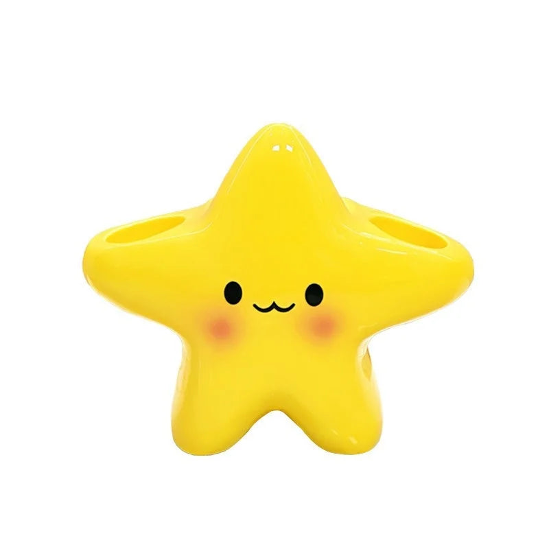Star Toothbrush & Toothpaste Holder | Cute Bathroom Organizer