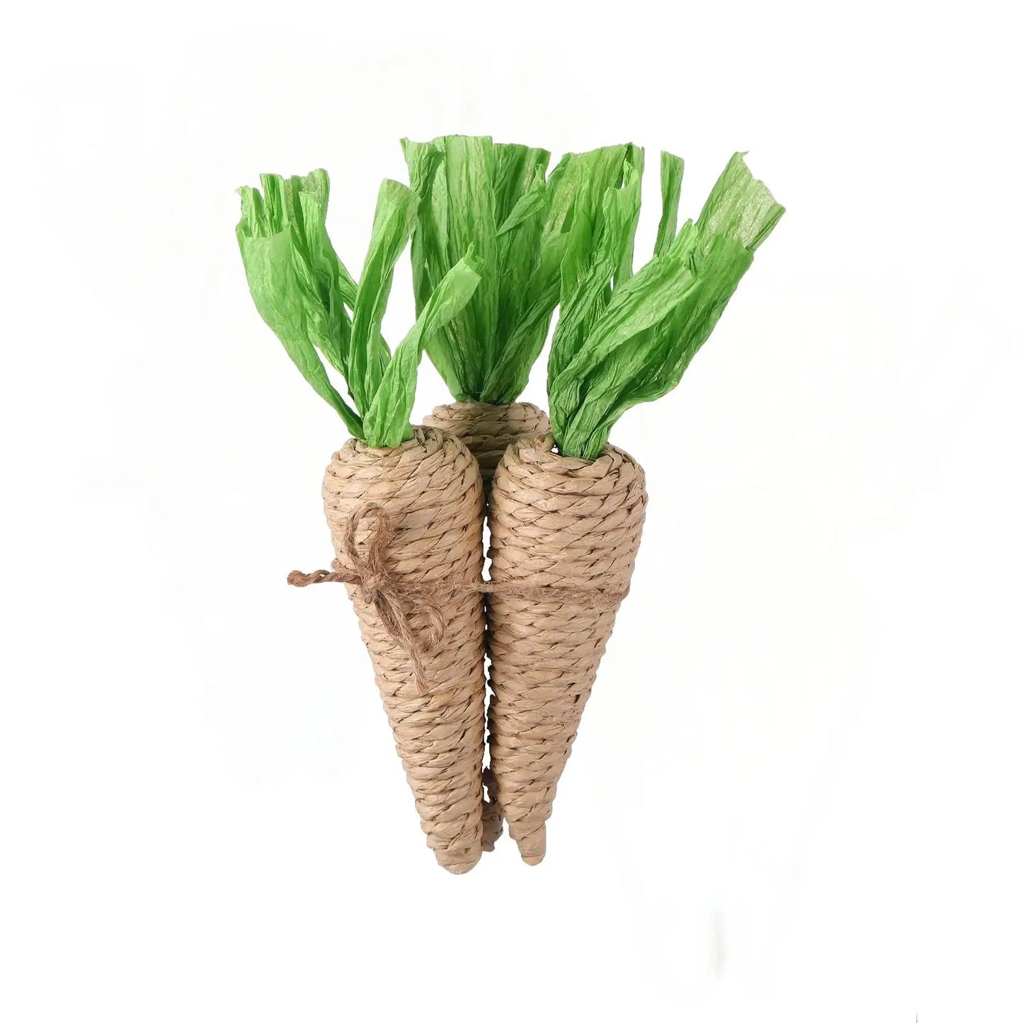 Easter Artificial Foam Jute Carrots | Farmhouse Bunny Decor