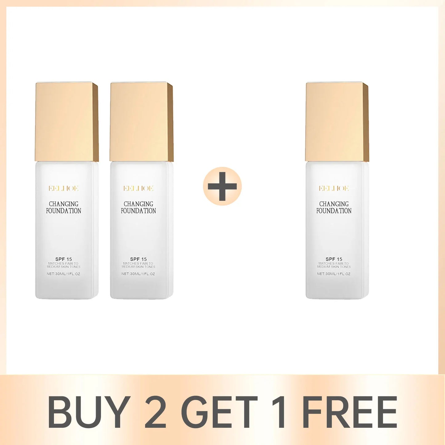 EELHOE Color Changing Liquid Foundation – Matte Full Coverage