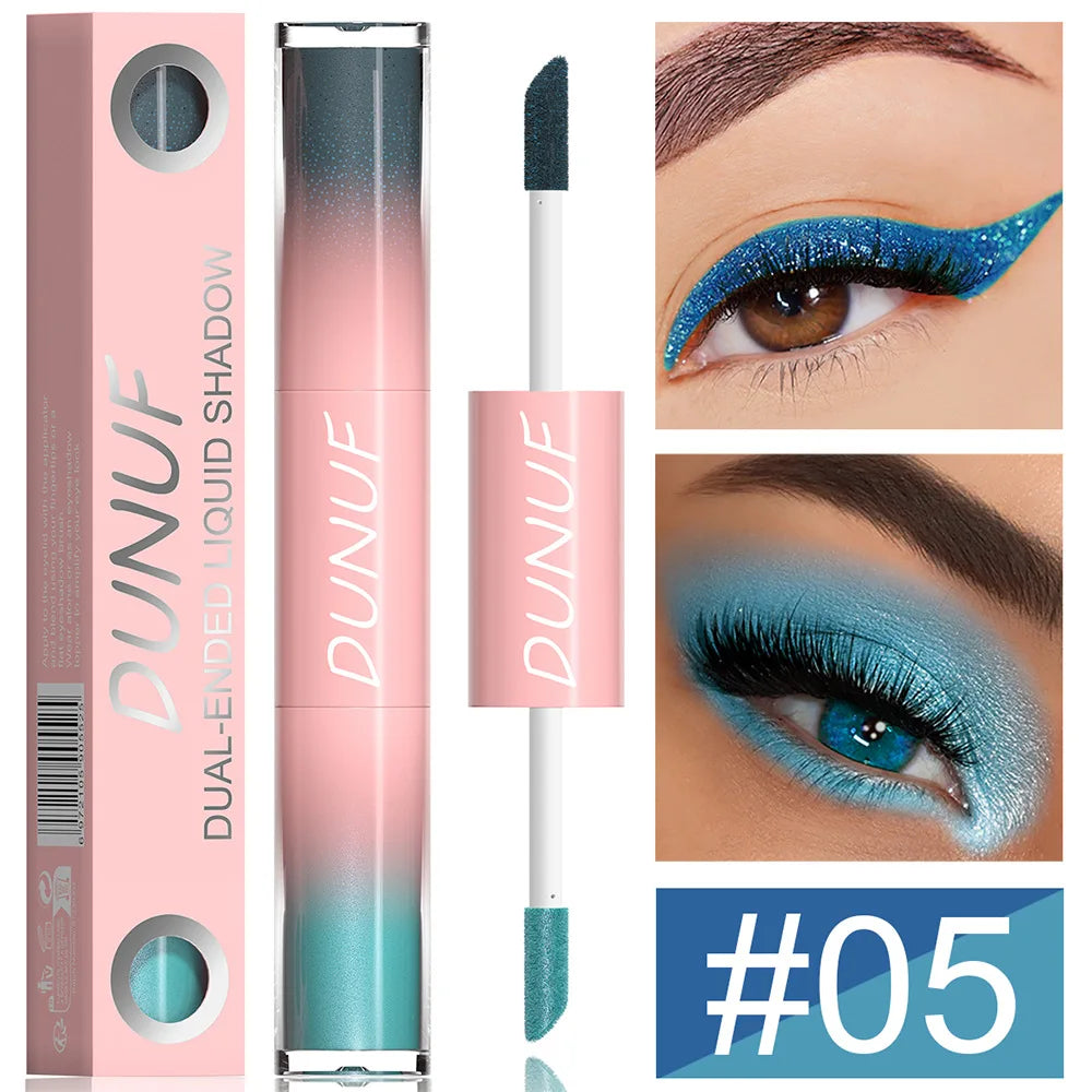 Dual-Ended Liquid Eyeshadow - Long-Lasting, Shimmer Finishes In Red, Blue, Purple, Bronze - Ideal For Holiday And Stage Makeup Peaceful Pleasures Health and Wellness DU12SSTSYY05