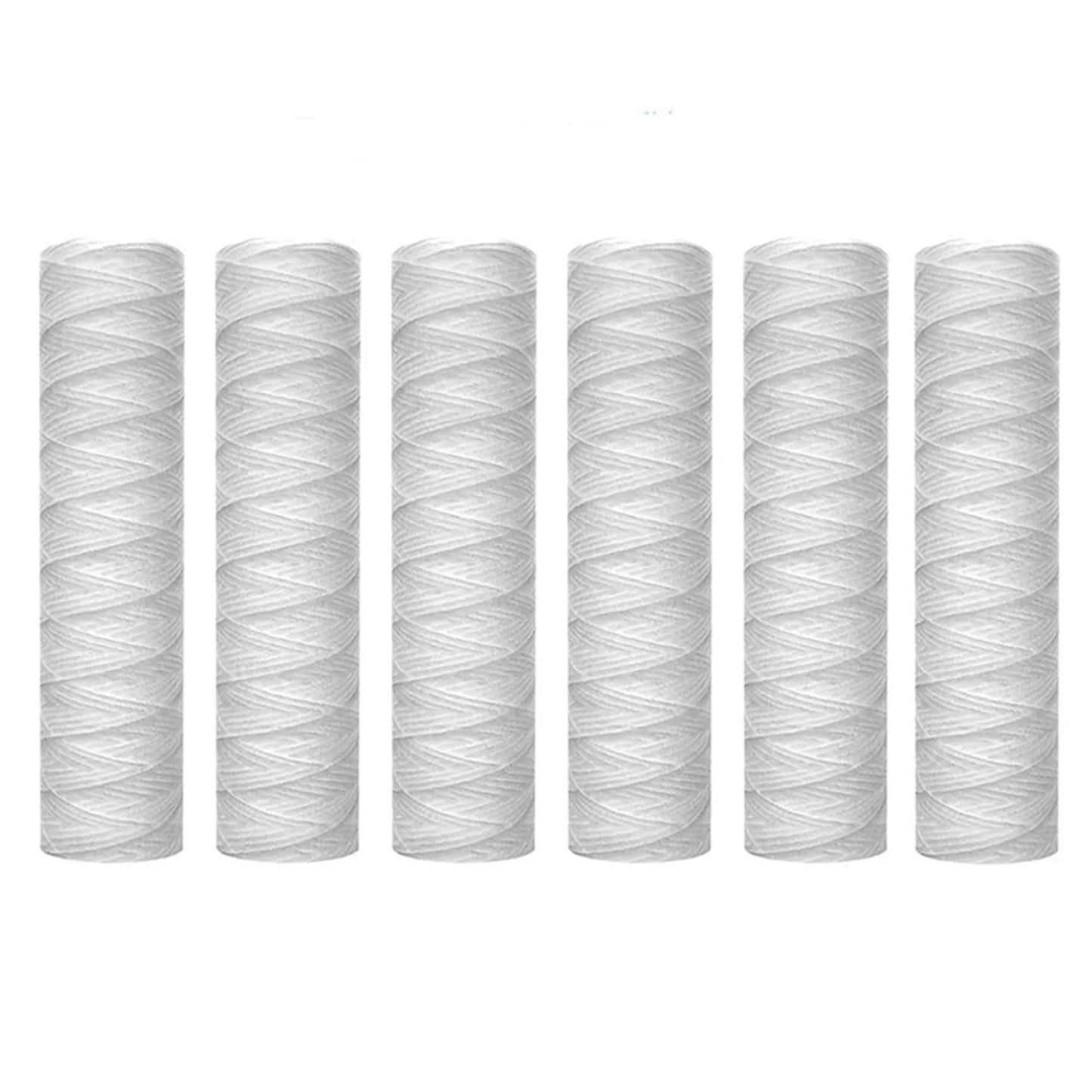 A36T-12Pcs 5 Micrometre String Wound Water Filter Universal Whole House Replacement Cartridge Sediment Filters 10Inch Peaceful Pleasures Health and Wellness