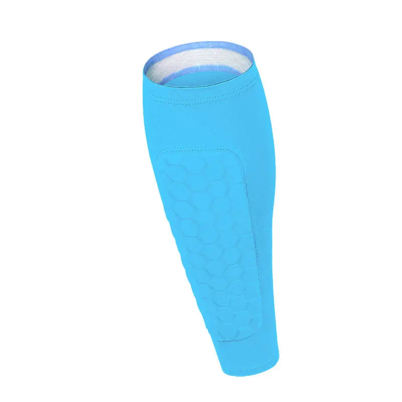 1Pcs Soccer Shin Guards Pads for Youth Adult, Shin Defender Shin Guards Kids, Calf Compression Sleeve with Honeycomb Pads Peaceful Pleasures Health and Wellness Blue M