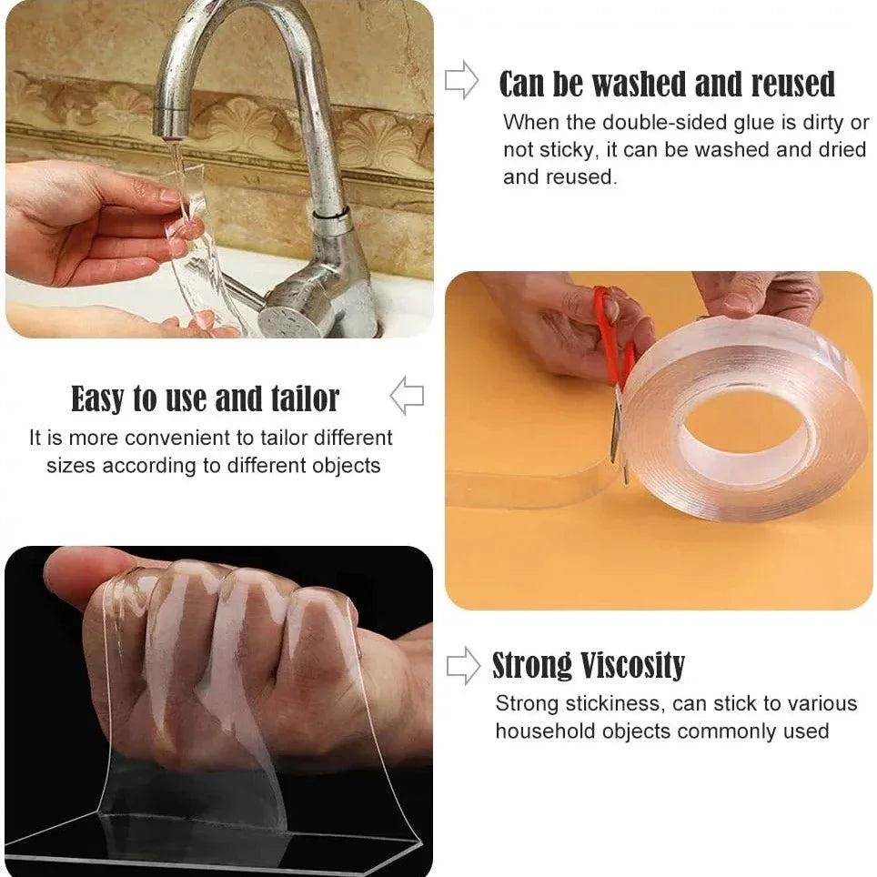 Nano Tape Double Sided – Reusable, Waterproof & Transparent
