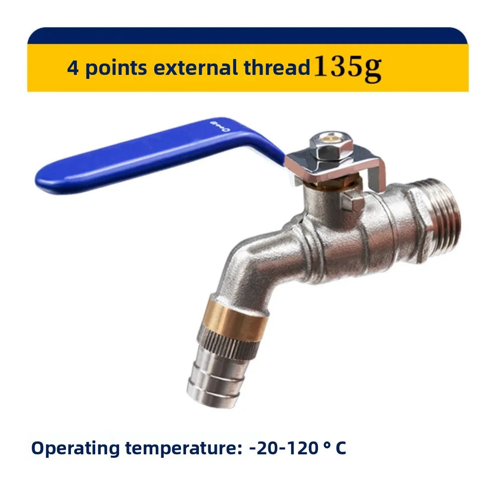 Zinc Alloy Garden Bibcock Faucet – Dual Nipple Outdoor Tap