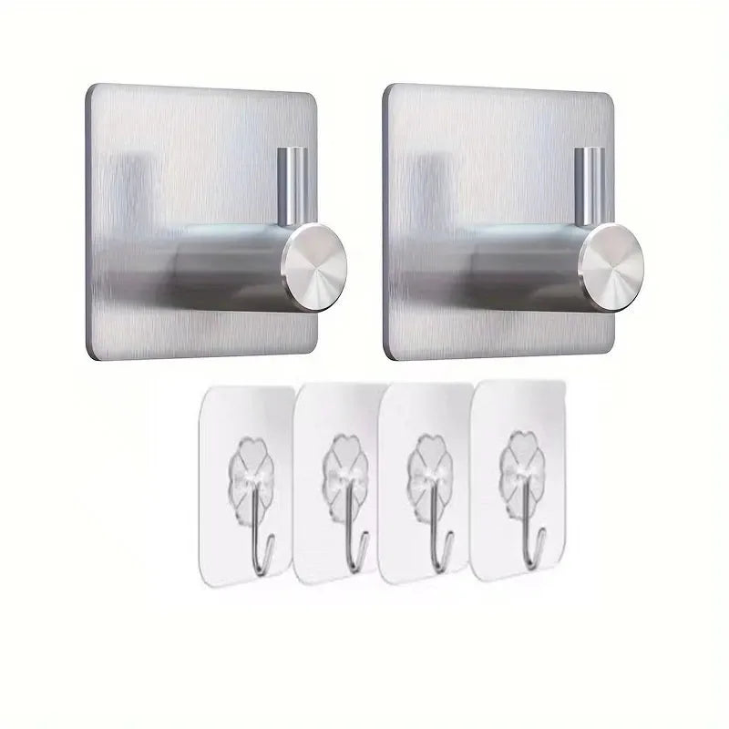 Heavy-Duty Stainless Steel Wall Hooks | Waterproof 6/7 Pack