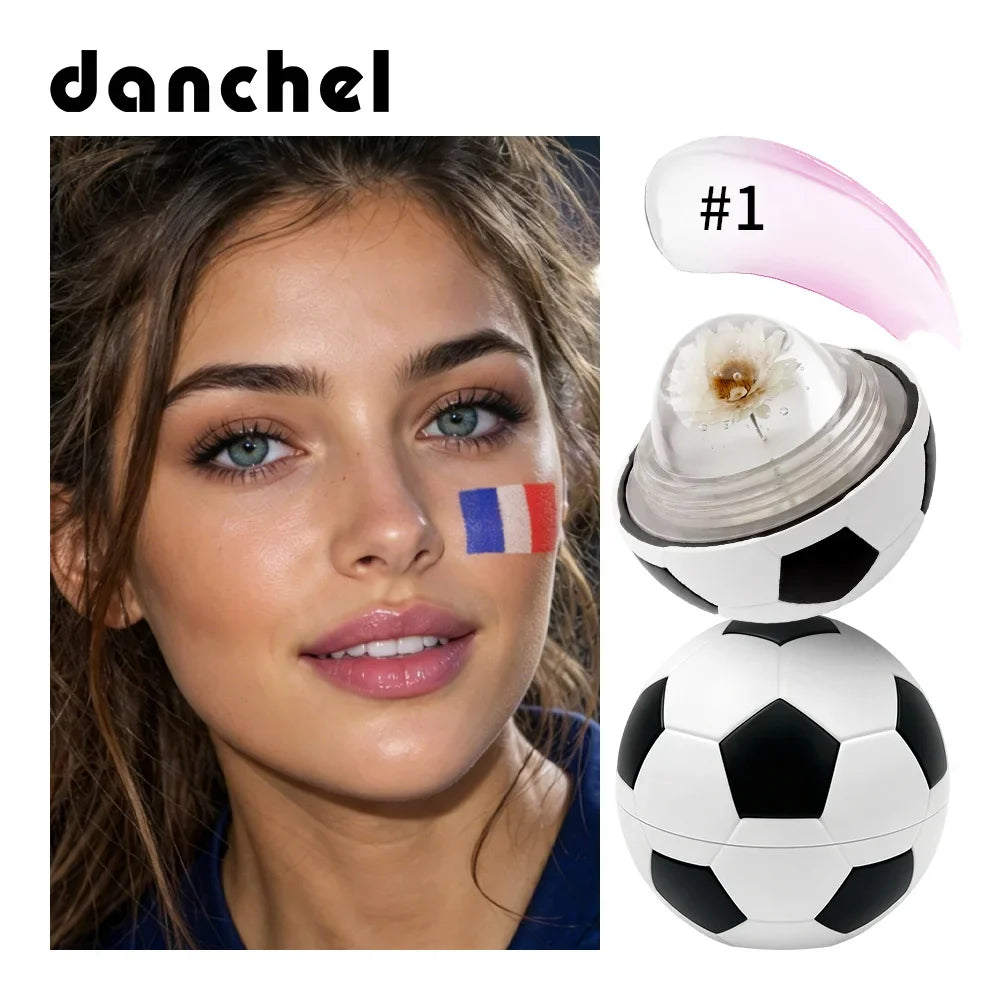 Soccer Ball pH Color-Changing Lip Balm – Flower-Infused