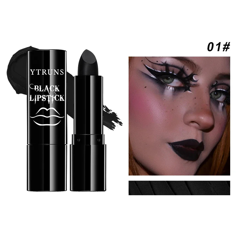 Matte Black Lipstick – Waterproof Long-Lasting Gothic Cosplay