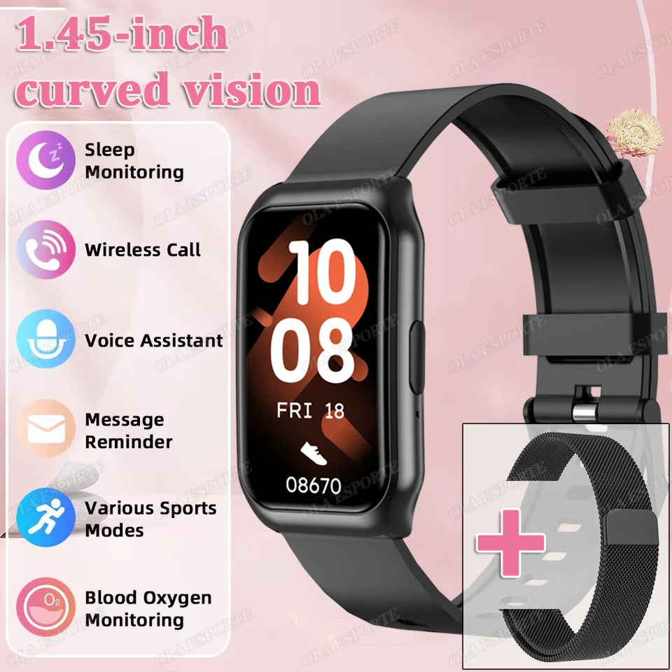 Smart Watch Women Men AMOLED Screen Health Heart Rate Monitoring Bluetooth Call Waterproof Outdoor Sport Call Smartwatch HW12 Peaceful Pleasures Health and Wellness Bk18Milan Smartwatch