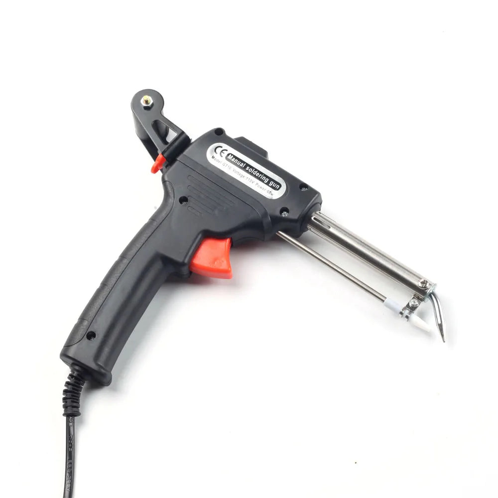 60W Electric Soldering Iron Gun Kit 110V/220V Auto Tin Feed Peaceful Pleasures Health and Wellness black heat EU PLUG 220V