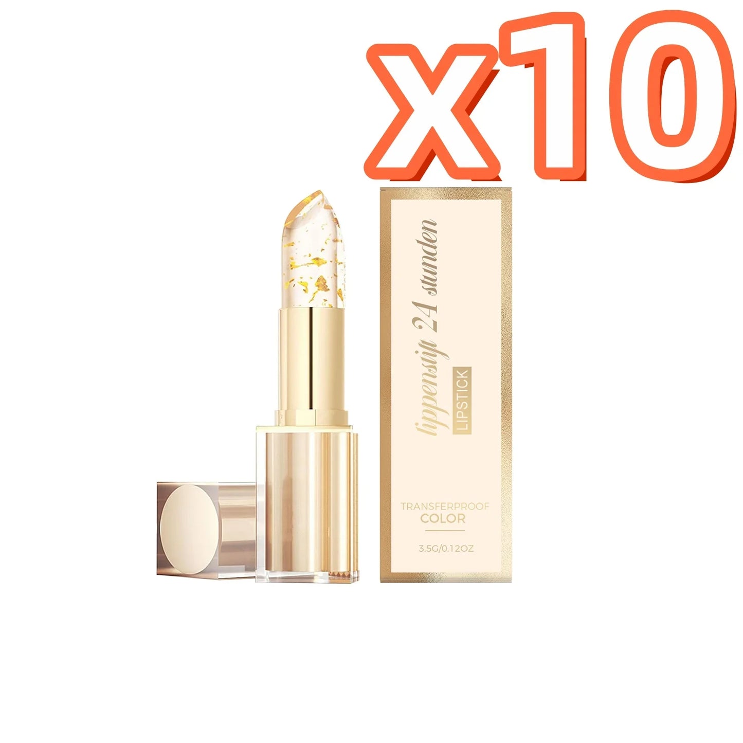 Gold Foil Color-Changing Lipstick | Hyaluronic Acid Lip Balm