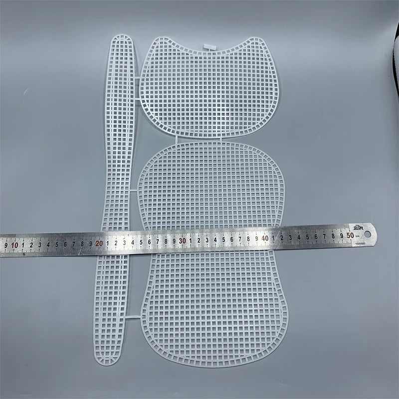 Plastic Mesh Sheet for Bag Knitting | DIY Horseshoe Bag Template
