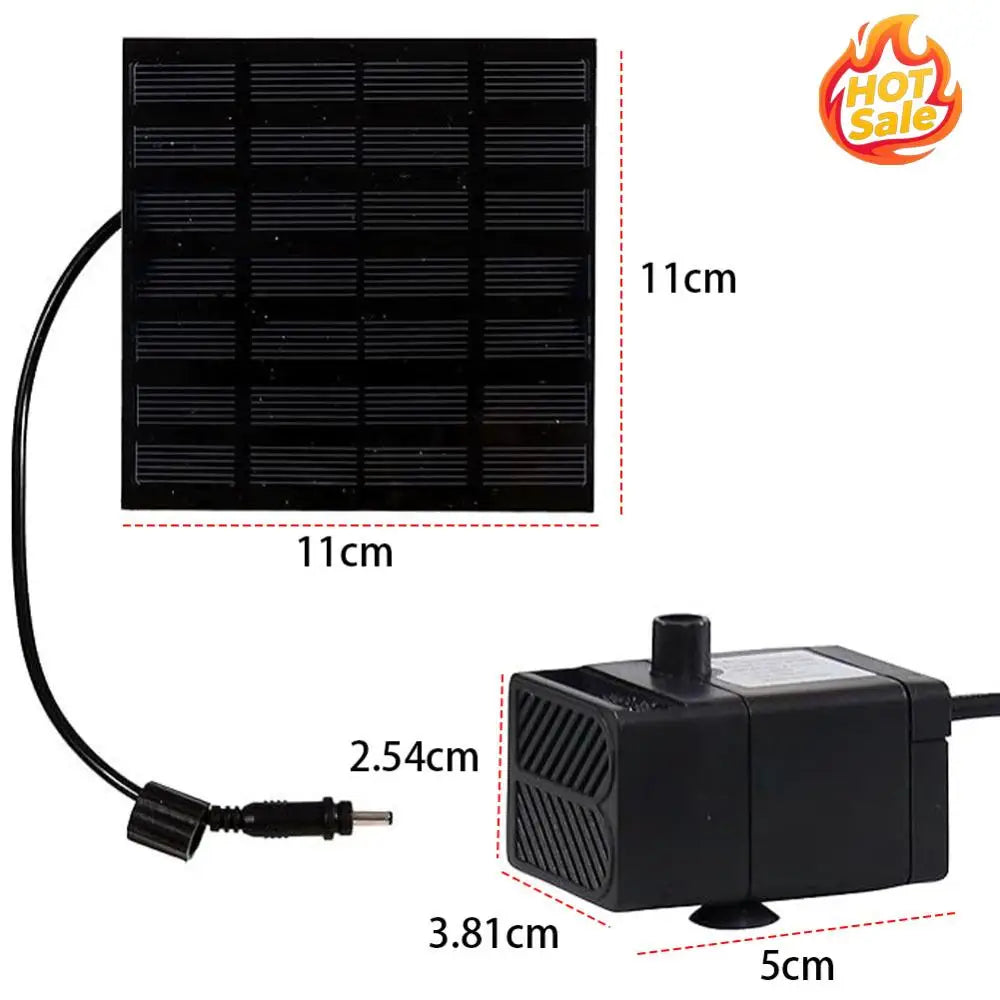 1.4W Solar Floating Fountain – 7 Nozzles | Pond & Bird Bath