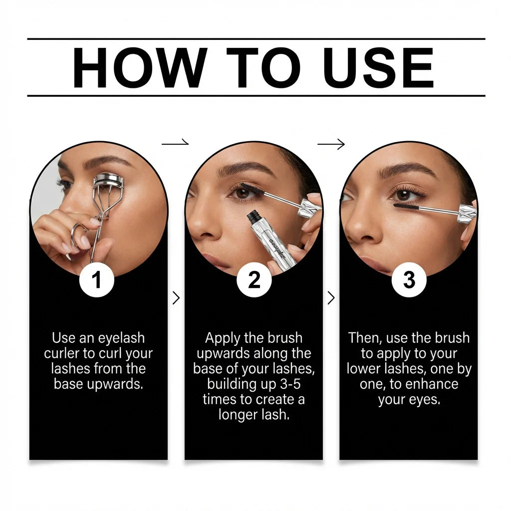 Zephoco Curling Black Mascara – Lengthening & Volumizing 7g