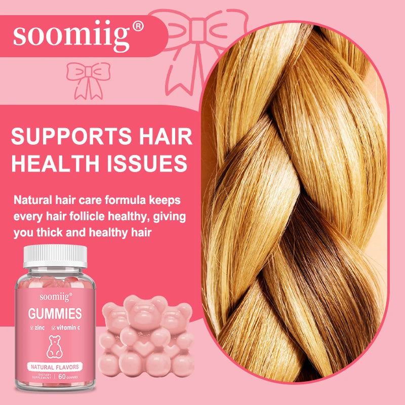 Vitamin C + Zinc Gummies | Immune, Skin & Hair Support – 60ct