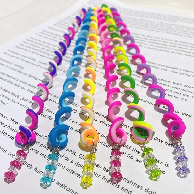6PCS/lot Rainbow Color Headband Cute Girls Hair Band Crystal Long Elastic Hair Bands Headwear Hair Accessories Random Color Peaceful Pleasures Health and Wellness 5