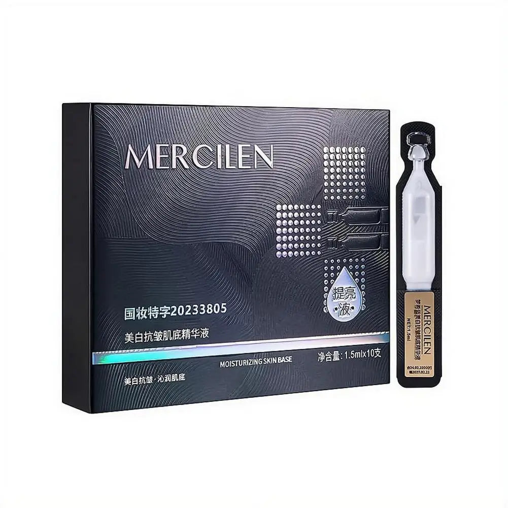 1.5ml x 10pcs Collagen Plumping Single-Use Ampoule Serum Vials Hydrating Firming Moisturizing Anti-Wrinkle Gentle Peaceful Pleasures Health and Wellness