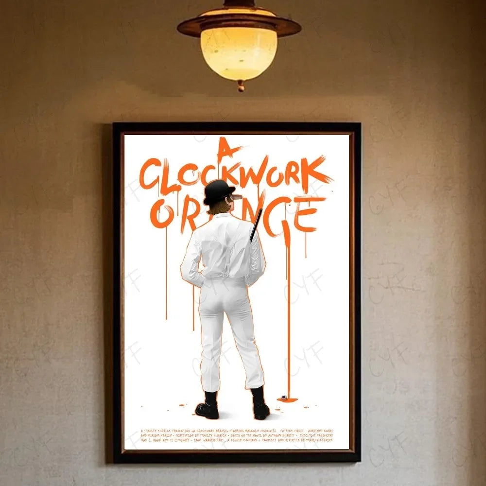 A Clockwork Orange Retro Movie Canvas Wall Art Poster | Unframed