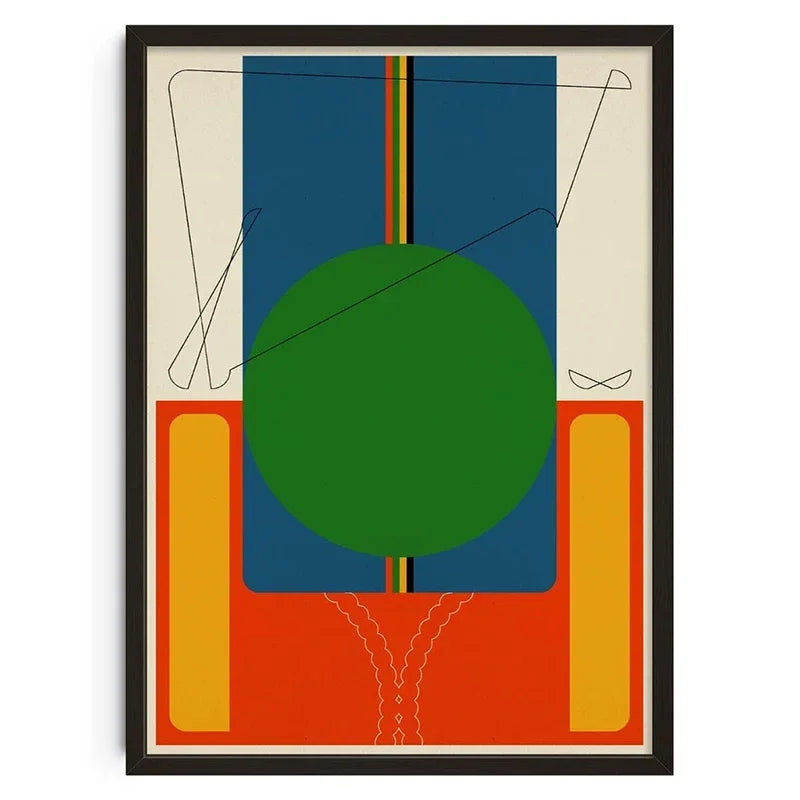 Retro Abstract Canvas Wall Art Print | Home & Living Room Decor