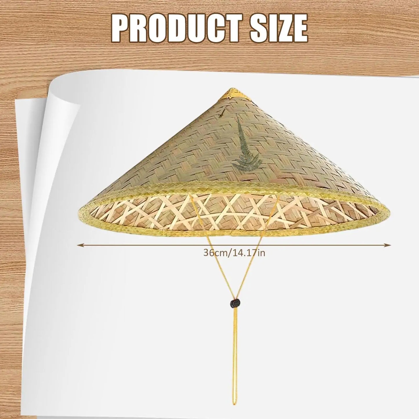 Handmade Straw Hat Adjustable Chin Strap | Fishing Garden Hiking